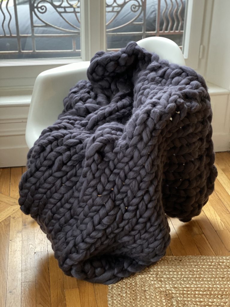 Ma grosse couverture au tricot  Tricoter une couverture, Couverture en  tricot facile, Tricot