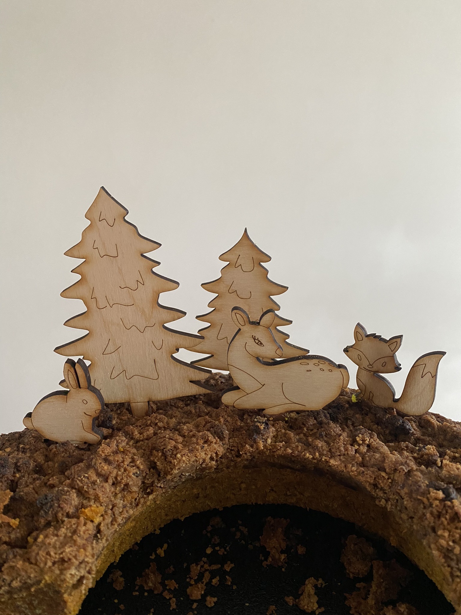 Décoration de bûche de Noël en bois à personnaliser